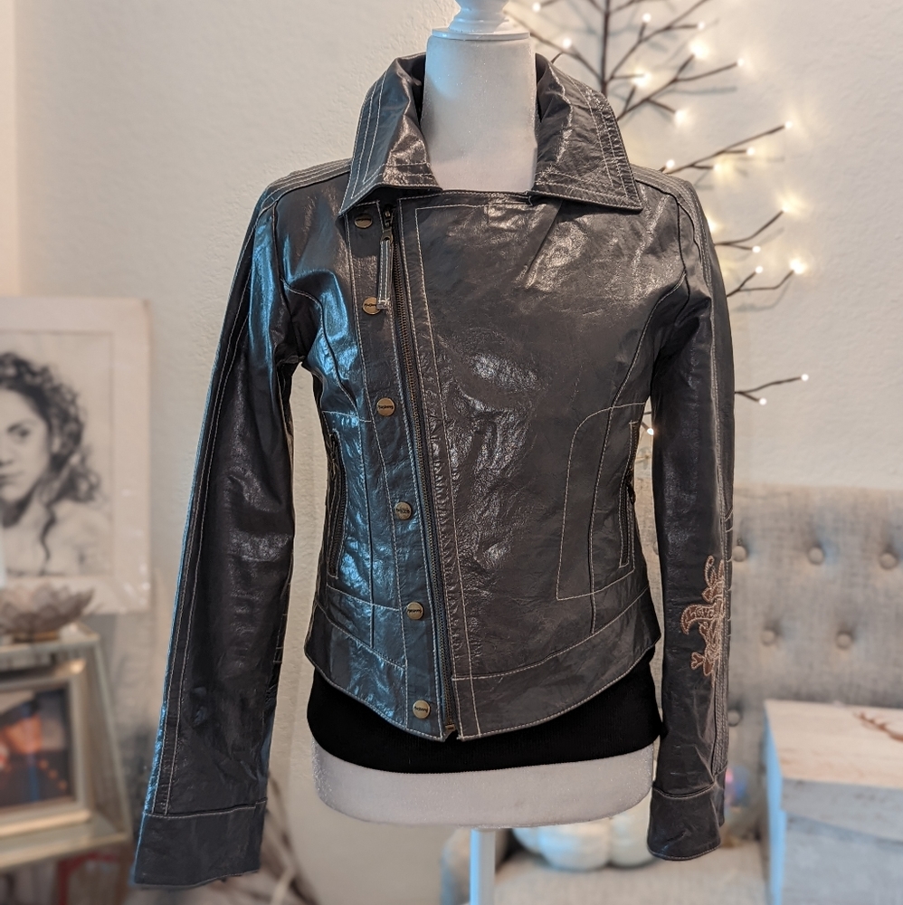 100% Genuine Leather Motorcycle Jacket